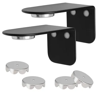 Image de bremermann Porte-savon magnétique PUREZZA - savon suspendu librement par aimant - coller ou percer, noir mat, lot de 2