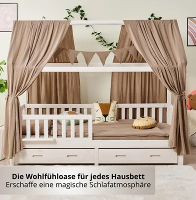 Produktbild von Dekoset Musselin Baumwolle | 125x350cm Braun