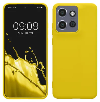 Produktbild von kwmobile Handyhülle für Motorola Edge 60 Neo / Edge 50 Neo / ThinkPhone 25 Hülle - TPU Case - Kabelloses Laden - Schutzhülle Cover in Strahlend Gelb