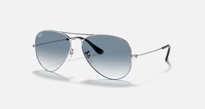 Zdjęcie produktu dla Ray-Ban AVIATOR GRADIENT, Dorosły, Męski, Aviator, Oprawki pełne, Srebrny, Srebrny