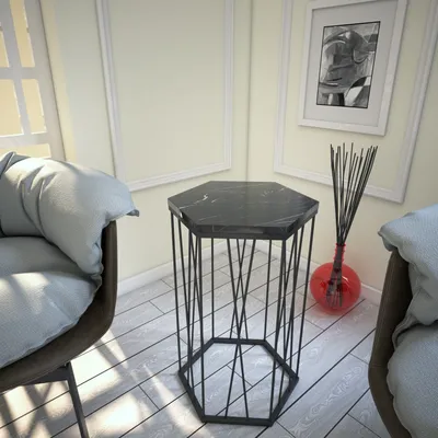 Image de Skye Decor, Cetrus - Marble, table d'appoint, marbre, 100 % PANNEAUX ESPAGNOLS REVÊTUS DE MÉLAMINE, 40 x 35 x 62 cm