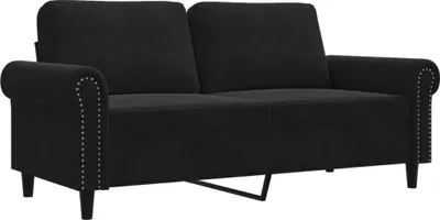 Produktbild von vidaXL 2-Sitzer-Sofa Schwarz 140 cm Samt