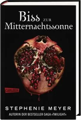 A book cover with a pomegranate in the center.