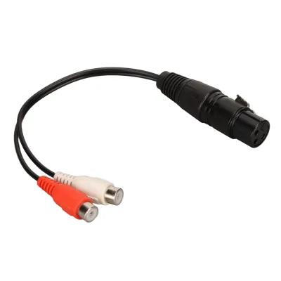 Zdjęcie produktu dla Gniazdo XLR na 2 gniazda RCA Kabel rozgałęziający Y Podwójne gniazdo RCA na 1 gniazdo XLR Kabel gniazdo XLR na 2 gniazda RCA Kabel 2 gniazda RCA na 1 gniazdo XLR do