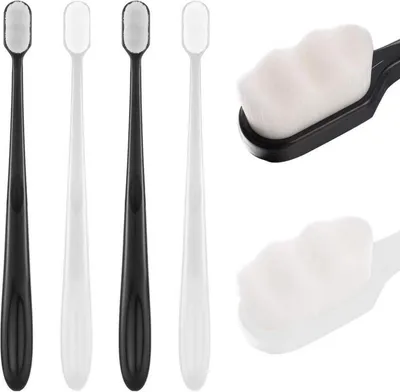 Image de metagio 4 pièces Micro Nano brosse à dents poils extra souples, 20.000 poils