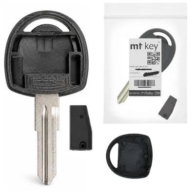 Produktbild von MT-KEY Auto Zünd Schlüssel Rohling HU46 + ID33 Transponder Wegfahrsperre kompatibel mit Cadillac Catera 97-00 Opel Combo II 97-01 Astra F 95-98 Corsa B 95-98 Tigra 95-98