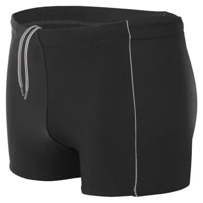Produktbild von Aquarti Herren Badehose Kurz mit Kontrastpaspel, Farbe: Schwarz / Grau, Größe: M