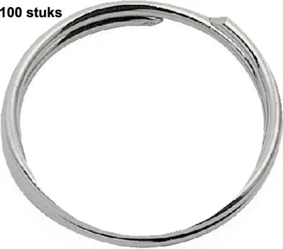 Immagine prodotto di CHPN - Portachiavi - Anello - 100 pezzi - Acciaio - Portachiavi placcati - 24 mm - Anelli per portachiavi - 100 pezzi - Universali