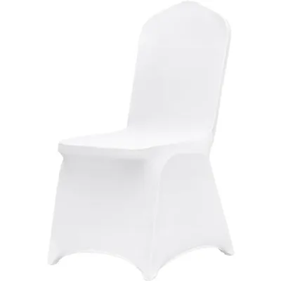 Produktbild von 30 universelle Stuhlhussen – Elastische Universal-Stuhlhussen – Stuhlhussen für Hochzeiten – Abnehmbare und waschbare Schutzhüllen – Weiß