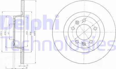 Produktbild von 2x DELPHI Bremsscheibe BG4085 für FIAT Scudo (270_ 272_) 49mm 290mm