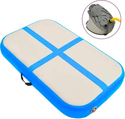 Produktbild von Aufblasbare Gymnastikmatte mit Pumpe 60x100x20 cm PVC Blau