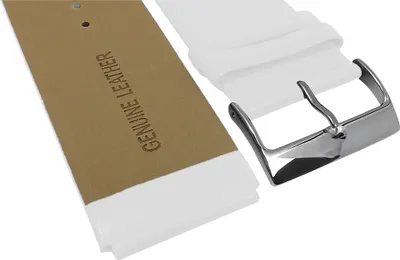 Produktbild von Jacques Lemans Design Collection | Uhrenarmband Leder weiß 1-2057B
