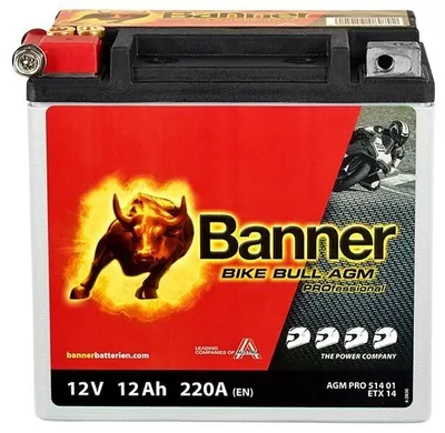 Produktbild von BANNER Starterbatterie 12V 12Ah 220A/EN B00 Motorrad Batterie