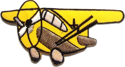 Produktbild von Flugzeug Kinder - Aufnäher, Bügelbild, Aufbügler, Applikationen, Patches, Flicken, Zum Aufbügeln, Größe: 10.3 x 5.7 cm