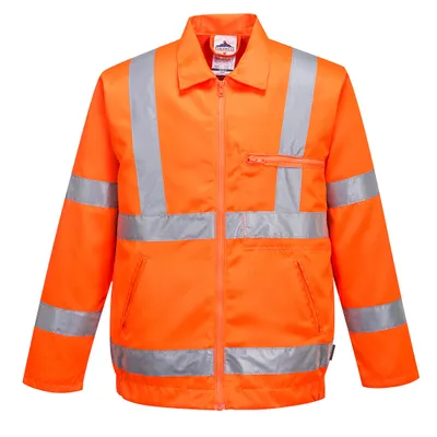 Image de Veste Poly-coton Hi-vis Ris Couleur : Orange Taille S - Portwest