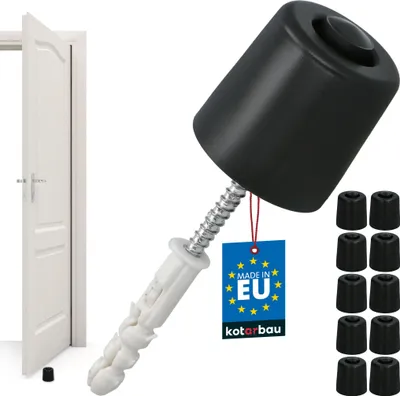 Produktbild von KOTARBAU® 10er Set Türstopper Boden zum Schrauben - 43 mm - Schwarz - Bodentürstopper - Bodenmontage - Türstopper - aus Gummi