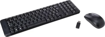 Produktbild von Logitech Wireless Combo MK220, Kabellos, USB, Schwarz, Maus enthalten