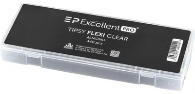 Produktbild von Excellent PRO Excellent Pro | Künstliche Nägel - Flexi Clear Tips ? 448 Stück ? Almond Tunnel-Tips ? 12 Größen
