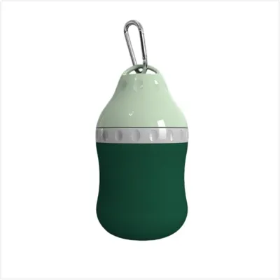 Produktbild von INF 400ml Silikon Reise-Trinkflasche für Hunde und Katzen, auslaufsicher Grün