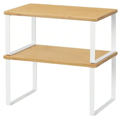 Produktbild von Gewürzregal, erweiterbares Design, stapelbarer Organizer, Braun, 2-stufig