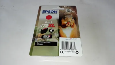 Produktbild von Epson Squirrel Singlepack Red 478XL Claria Photo HD Ink, Hohe (XL-) Ausbeute, Rot, Tinte auf Pigmentbasis, 10,2 ml, 1 Stück(e)