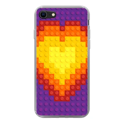 Produktbild von MuchoWow® Handyhülle Schutzhülle Hülle für iPhone SE 2022 Muster - Herz Silikon Softcase Handy Hülle - Schutzhülle