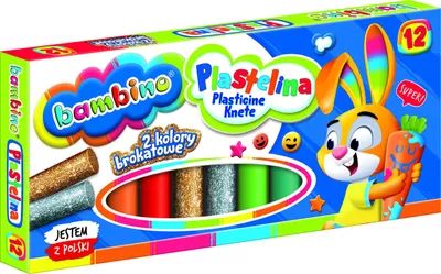 The image shows the packaging of a children's modeling clay set.