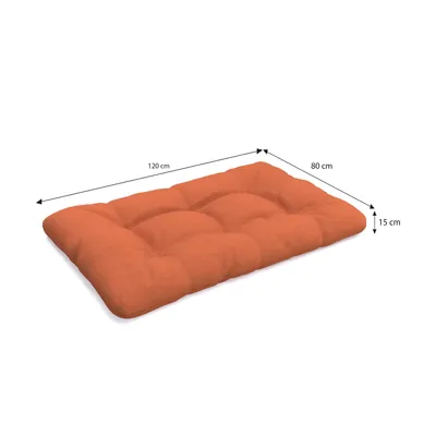Image de POKAR Coussin pour palette avec belle surpiqûre Garniture canapé-palette, Taille:Set coussin d'assise 120x80 + coussin de dossier 120x40, Couleur:Orange