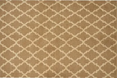 Produktbild von BELIANI Teppich Beige Jute Rechteckig 200 x 300 cm Kurzflor mit Marokkanischem Muster Handgewebt Boho für Fußbodenheizung Wohnzimmer Esszimmer