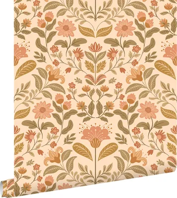 Obrázek produktu pro ESTAhome tapeta květinový vzor béžová a zelená 50 x 900 cm