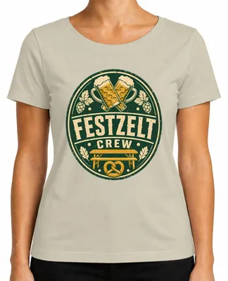 Productafbeelding van Oktoberfest-tentpersoneel, volksfeest, bier, traditionele kleding, dames T-shirt, natuur, maat L