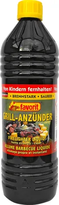 Obrázek produktu pro Tekutý podpalovač na gril Favorit 1000 ml; silně hořící podpalovač, na gril a do trouby
