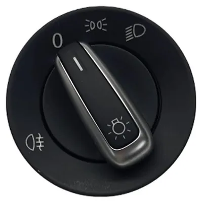 Immagine prodotto di Interruttore luci in alluminio per VW Golf 5, 6, Caddy, Passat B6, 3C, Sharan 7N, T5, Tiguan, Touran
