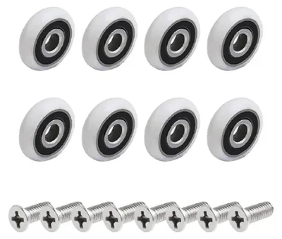 Obrázok produktu pre 8 valčekov pre dvere sprchy (skrutka M5, 19 mm)