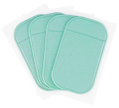Image de Tapis antidérapants | Tapis antidérapant pour voiture | Tableau de bord | Tapis autocollant pour téléphone portable, clés, cartes | 14,2 cm x 8,3 cm | 4 pièces