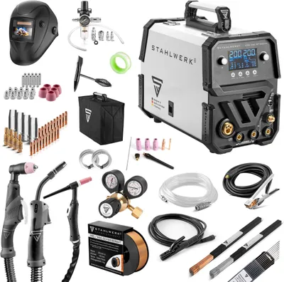 Produktbild von STAHLWERK Kombi-Schweißgerät CTM-250 ST Digital 5-in-1 200 A Vollausstattung