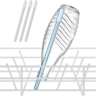 Produktbild von Flaschenhalter für Spülmaschine 3er Set Edelstahl mit Silikonkappe 26,7 cm