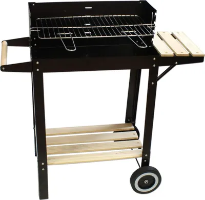 Produktbild von Deluxe Grillwagen Standgrill Holzkohlegrill mit Ablagefläche