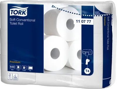 Produktbild von TORK Toilettenpapier 2-lagig weiß 9 x 600 Blatt