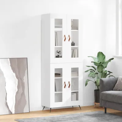 Produktbild von vidaXL Highboard Weiß 69,5x34x180 cm Holzwerkstoff
