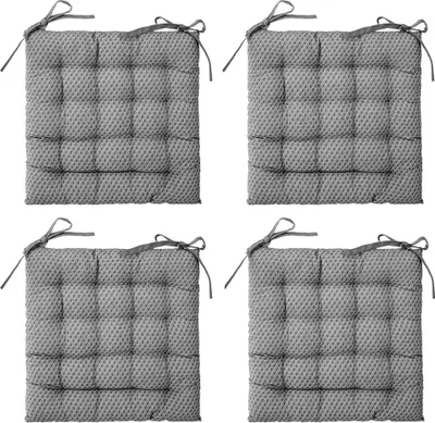 Produktbild von Eazy Living Stuhlkissen Therese Grau 38 x 38 cm - 4 Stück