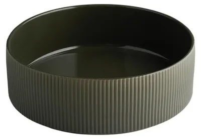 Produktbild von APS 19084 Teller THE GRID - Porzellan mud (braun), Ø 32 cm, stapelbar