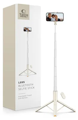Produktbild von Selfie Stick Tech-Protect L09S Z Tripodem - Beżowy