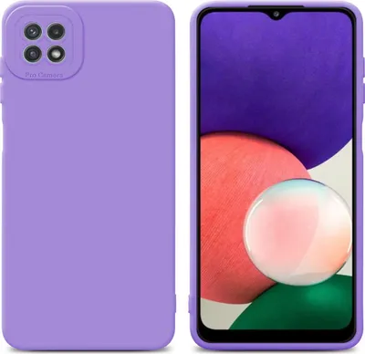 Produktbild von Cadorabo Hülle für Samsung Galaxy A22 5G Schutz Hülle in Lila TPU Silikon Etui Case Handyhülle