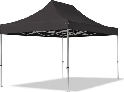 Produktbild von TOOLPORT 3x4,5m Aluminium Faltpavillon, ohne Seitenteile, schwarz