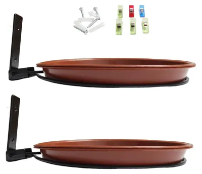 Imagen del producto de Comedero para pájaros resistente al invierno - Soporte para comedero - Soporte para pared - Soporte para barandilla - Jardín - Diseño sostenible - Comedero