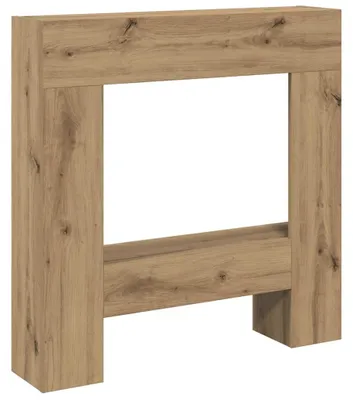 Produktbild von vidaXL Kaminumrandung Artisan-Eiche 81x18x82 cm Holzwerkstoff