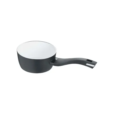 Produktbild von Stieltopf mit Glasdeckel 16 cm, Aluminium, schwarz - Balance® Induction b.nature