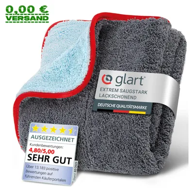 Produktbild von Glart 471PP Pkw Mikrofasertuch Auto Trockentuch 60x40cm Auto Poliertuch