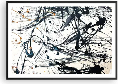 Produktbild von Gerahmtes Poster - Schwarzer Rahmen - Abstraktion modern - 100x70 cm - Wand Bild - Wanddeko - Wandbilder - Kunstposter - Wandposter - Bilderrahmen - Bilder - Kunstdruck - Wandbild - P2BAA100x70-3442